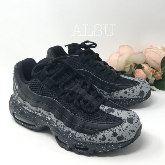 NWT Nike Air Max 95 SE Black White Noir W AUTHENT - Picture 5 of 8